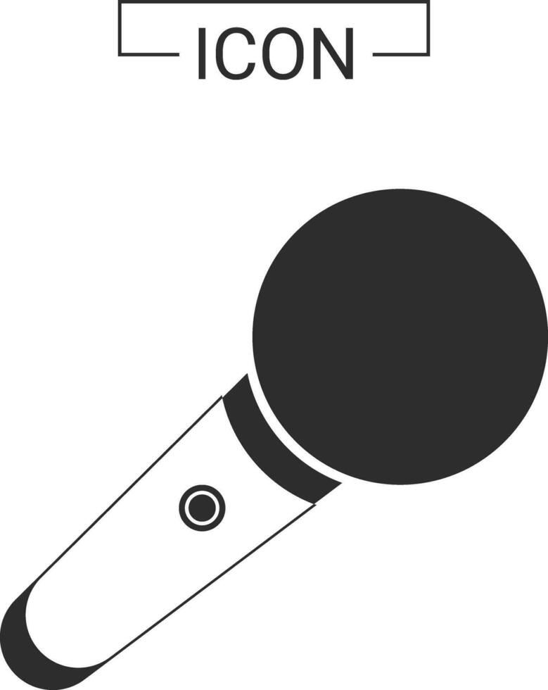 Microphone and music icon vector