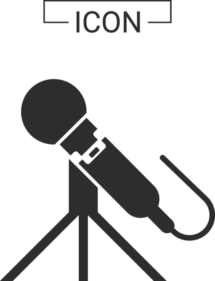 Microphone and music icon vector