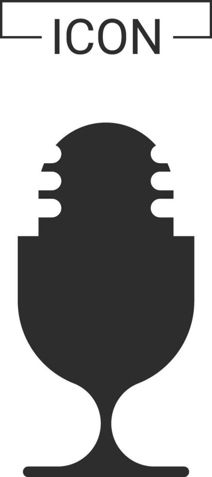 Microphone and music icon vector