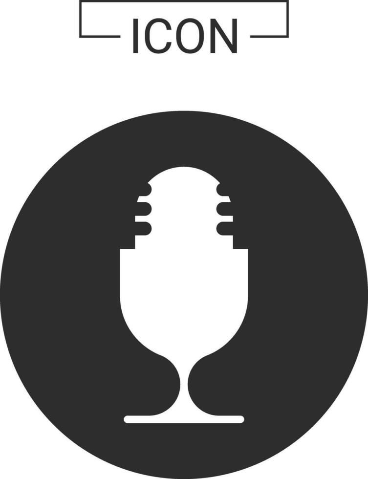 Microphone and music icon vector