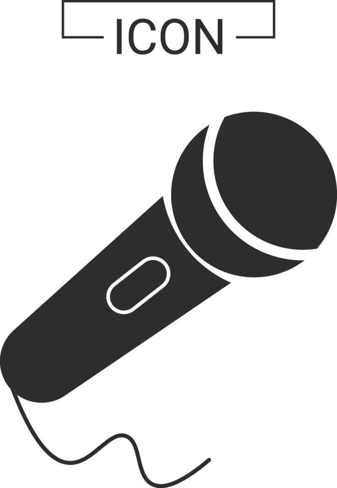 Microphone and music icon vector