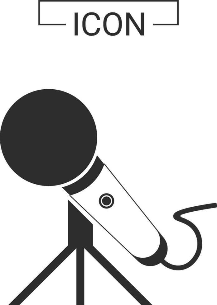 Microphone and music icon vector