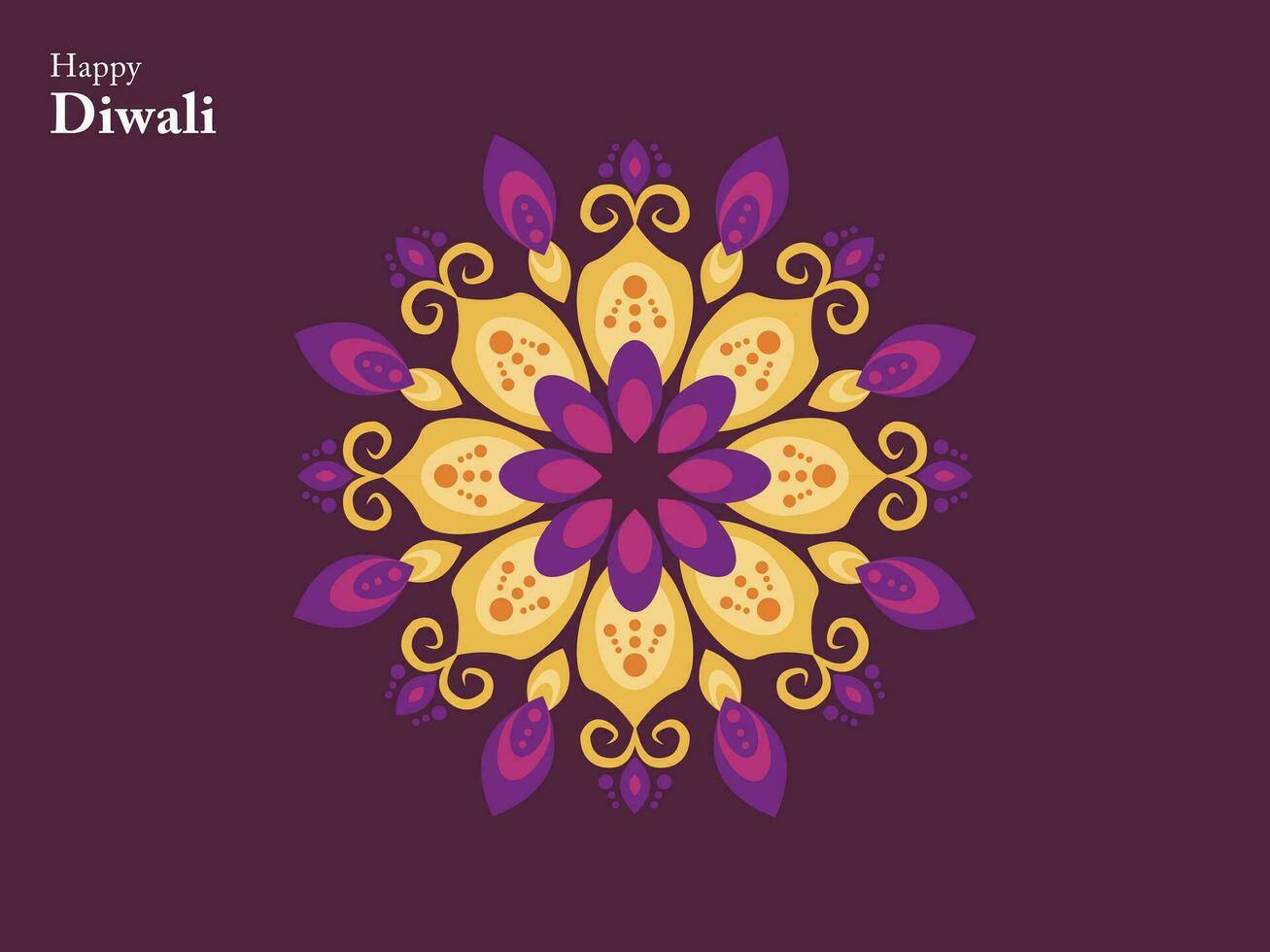 contento diwali hindú tradicional ornamento lámpara festival India elemento mandala chino Buda étnico vector