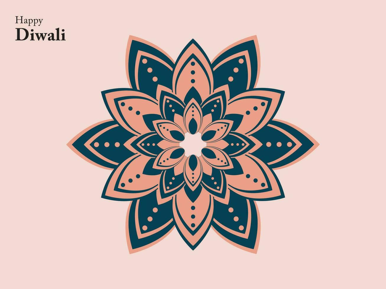 contento diwali hindú tradicional ornamento lámpara festival India elemento mandala chino Buda étnico vector