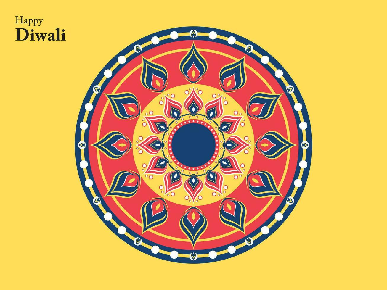 happy diwali hindu traditional ornament lamp festival india element mandala chinese buddha ethnic vector