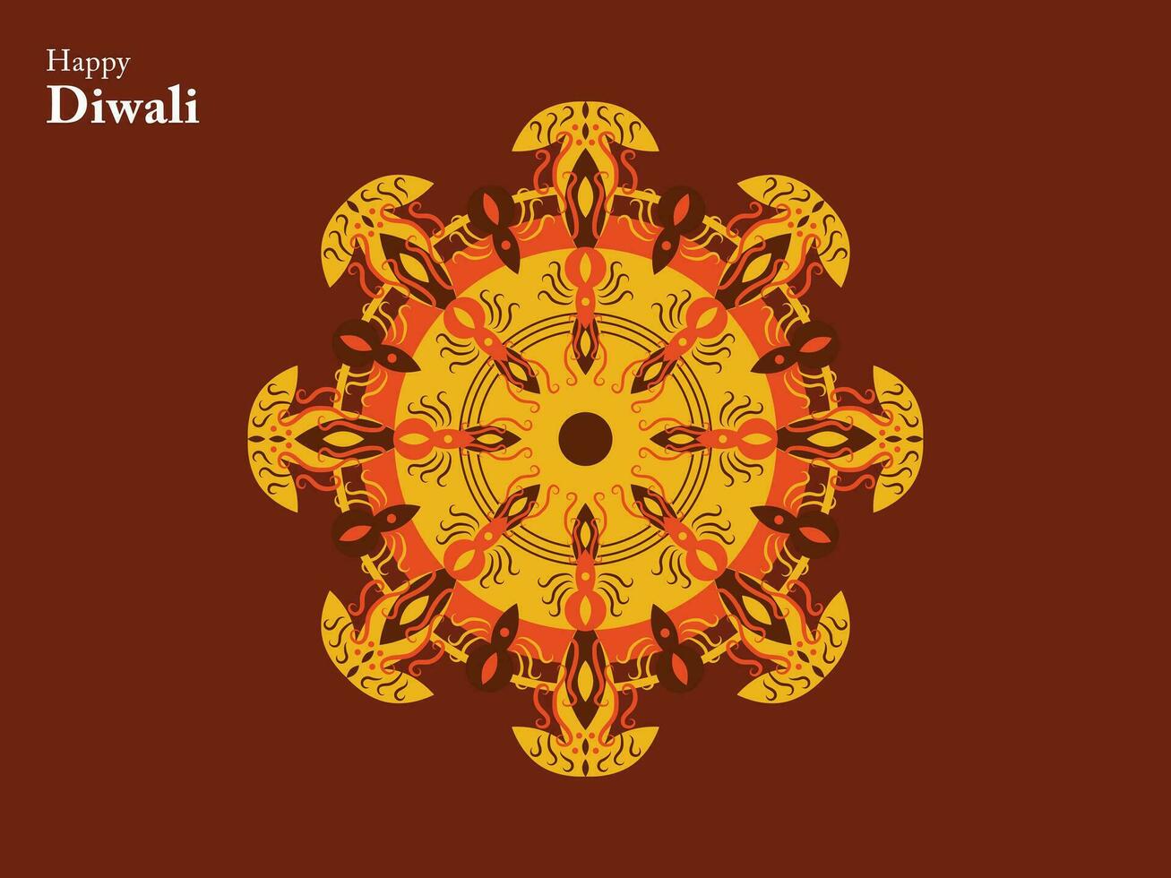 contento diwali hindú tradicional ornamento lámpara festival India elemento mandala chino Buda étnico vector