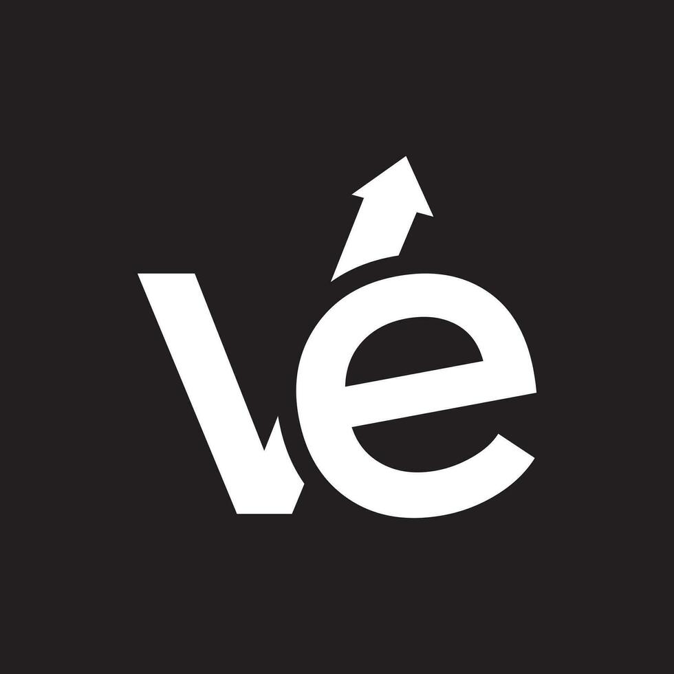 VE minimalist Logo Design template vector