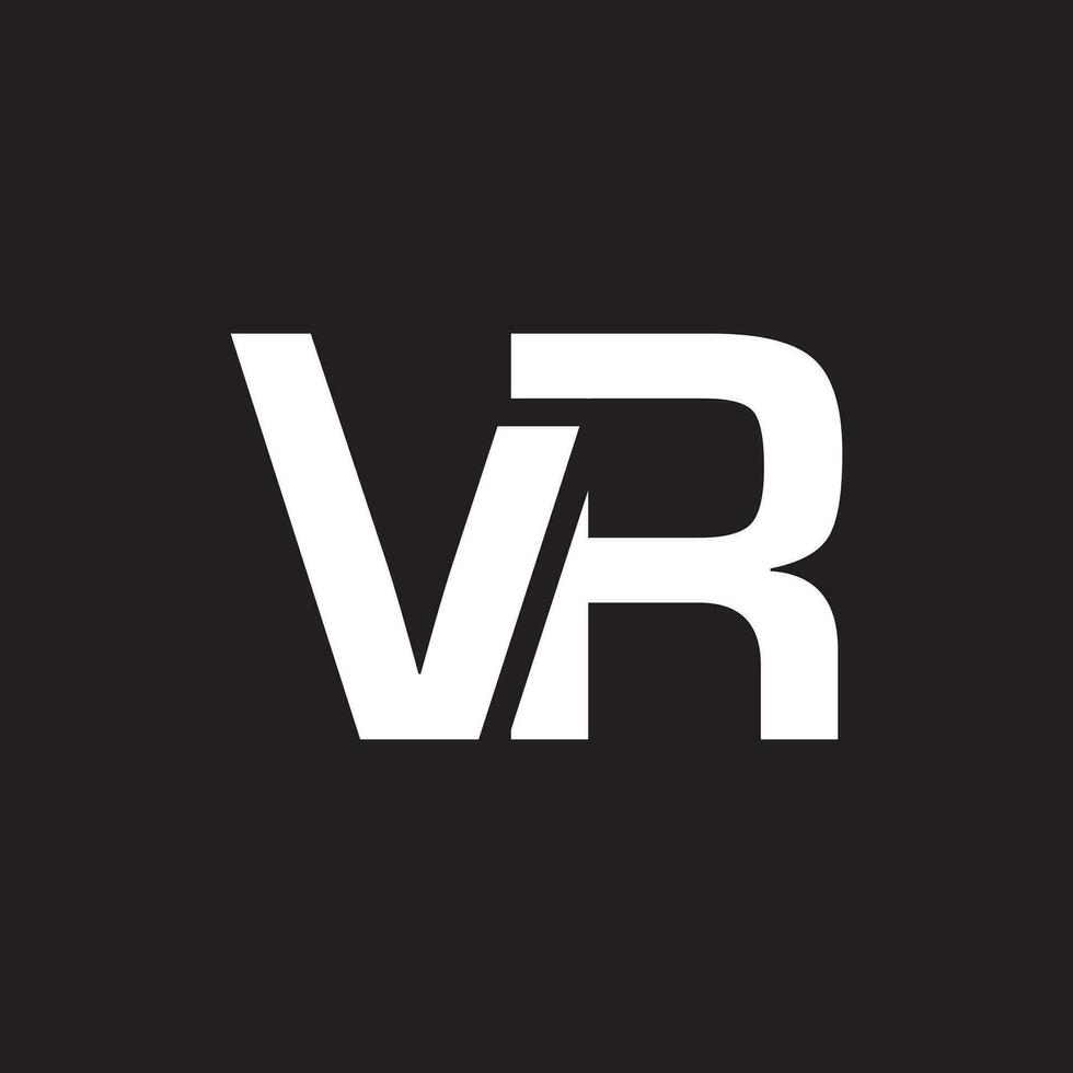 vr logo diseño vector modelo