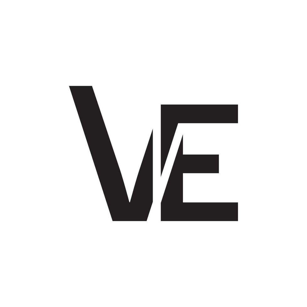 VE logo design vector template