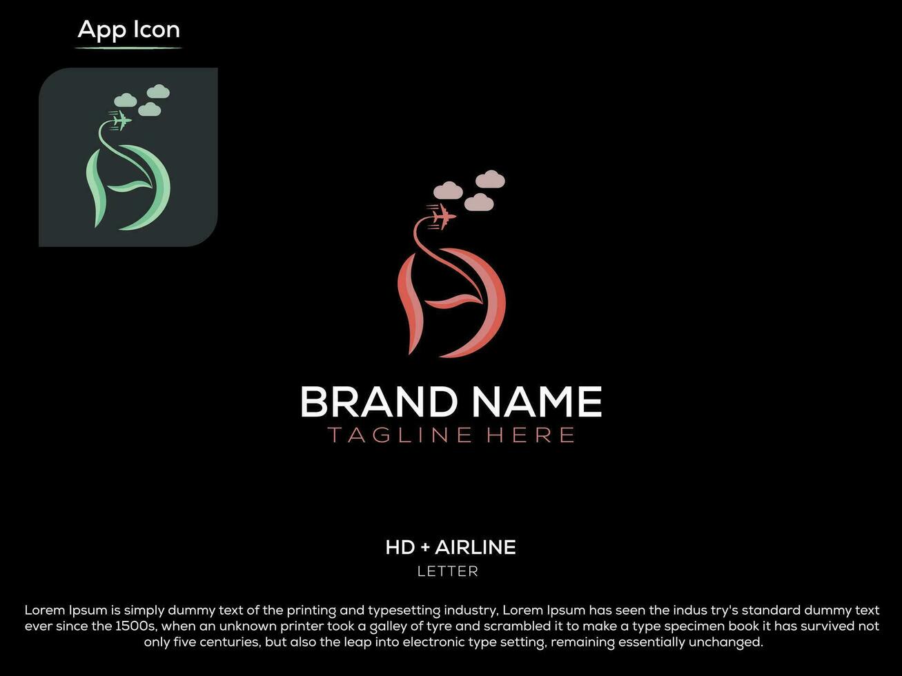 airlines letter logo design vector