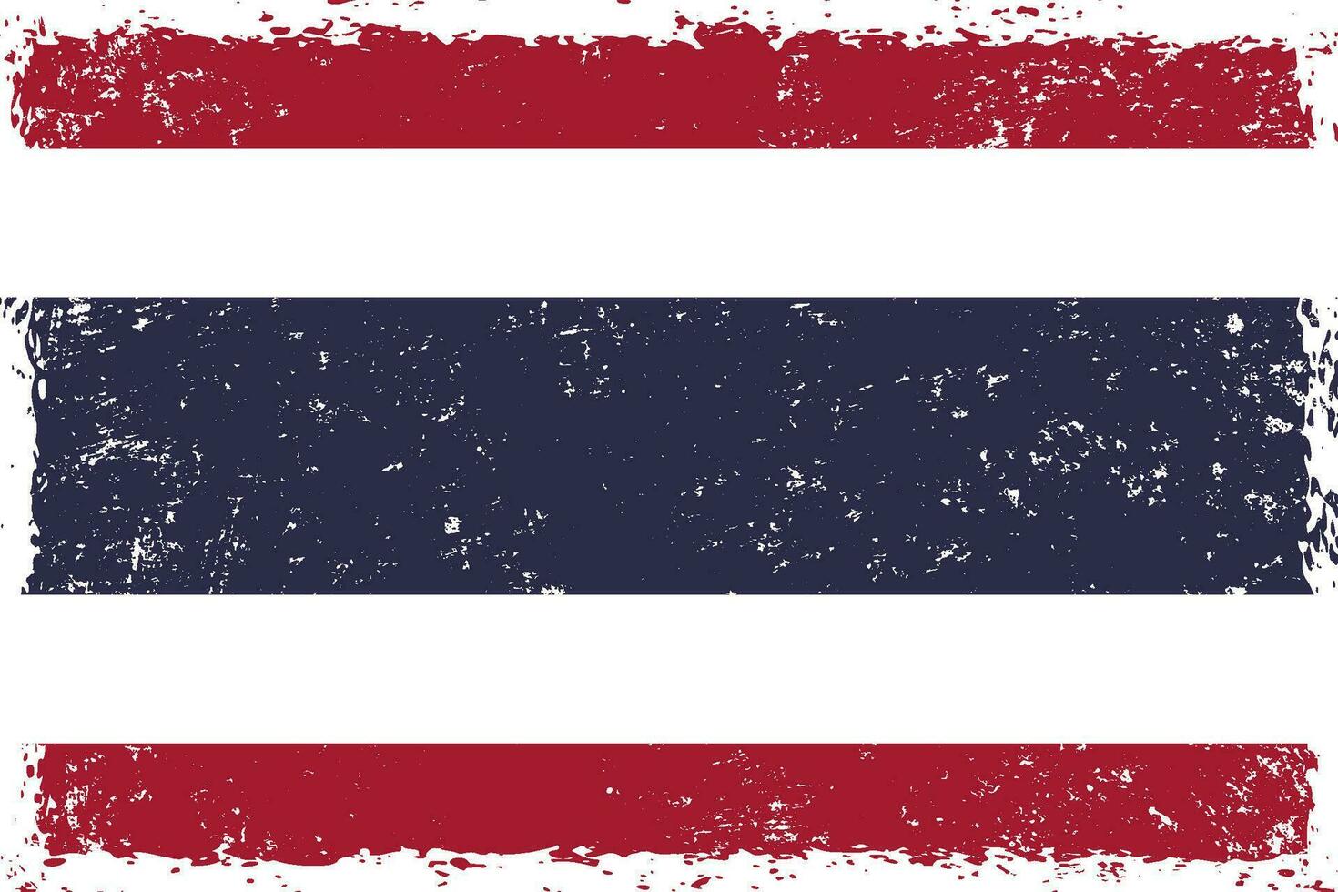 Thailand flag grunge distressed style vector
