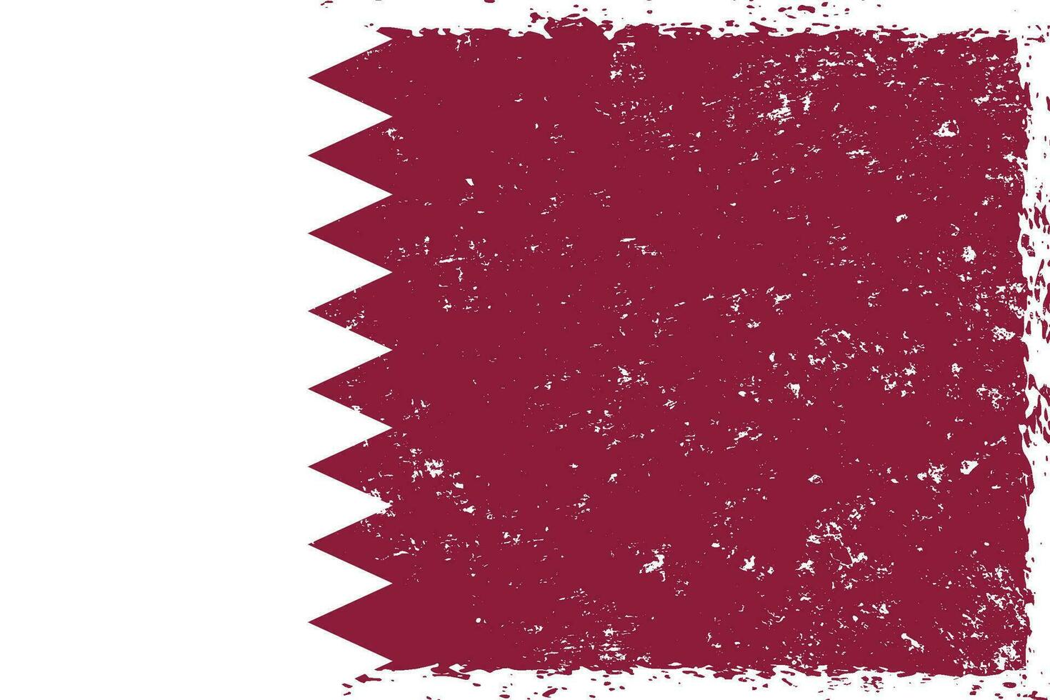 Qatar flag grunge distressed style vector