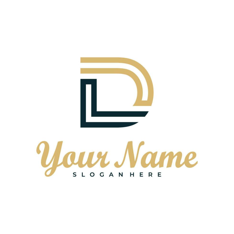 Letter LD logo design vector. Luxury LD logo design template concept vector