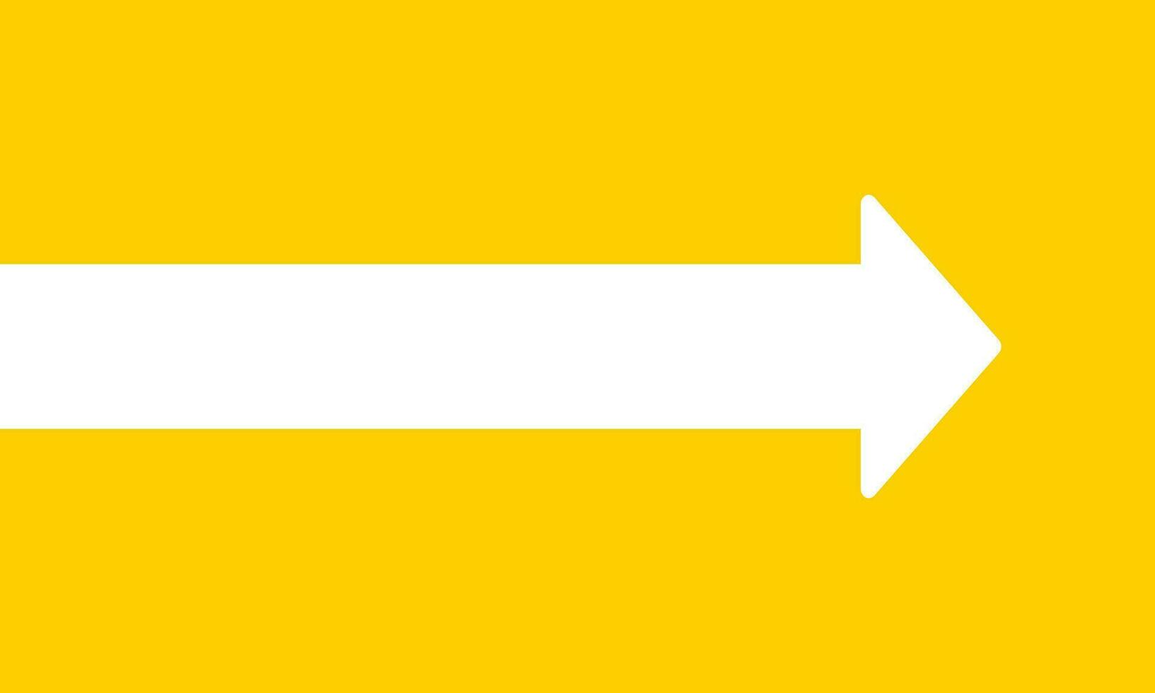 White arrows next step on a yellow background. Business presentation. Vector illustration.