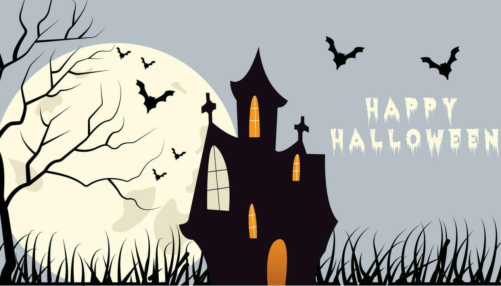 happy halloween celebration background vector