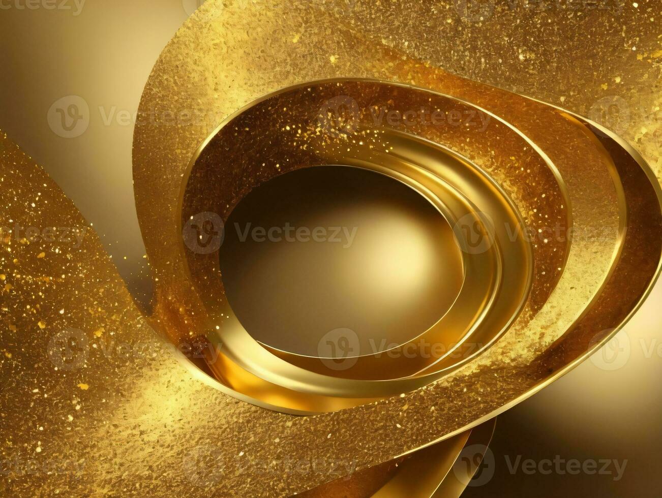 A Close Up Of A Gold Metal Object. AI Generated photo