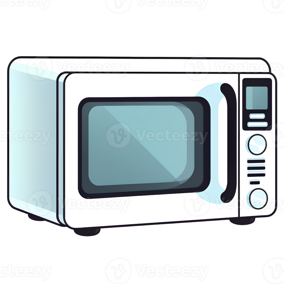 microwave illustration ai generative png