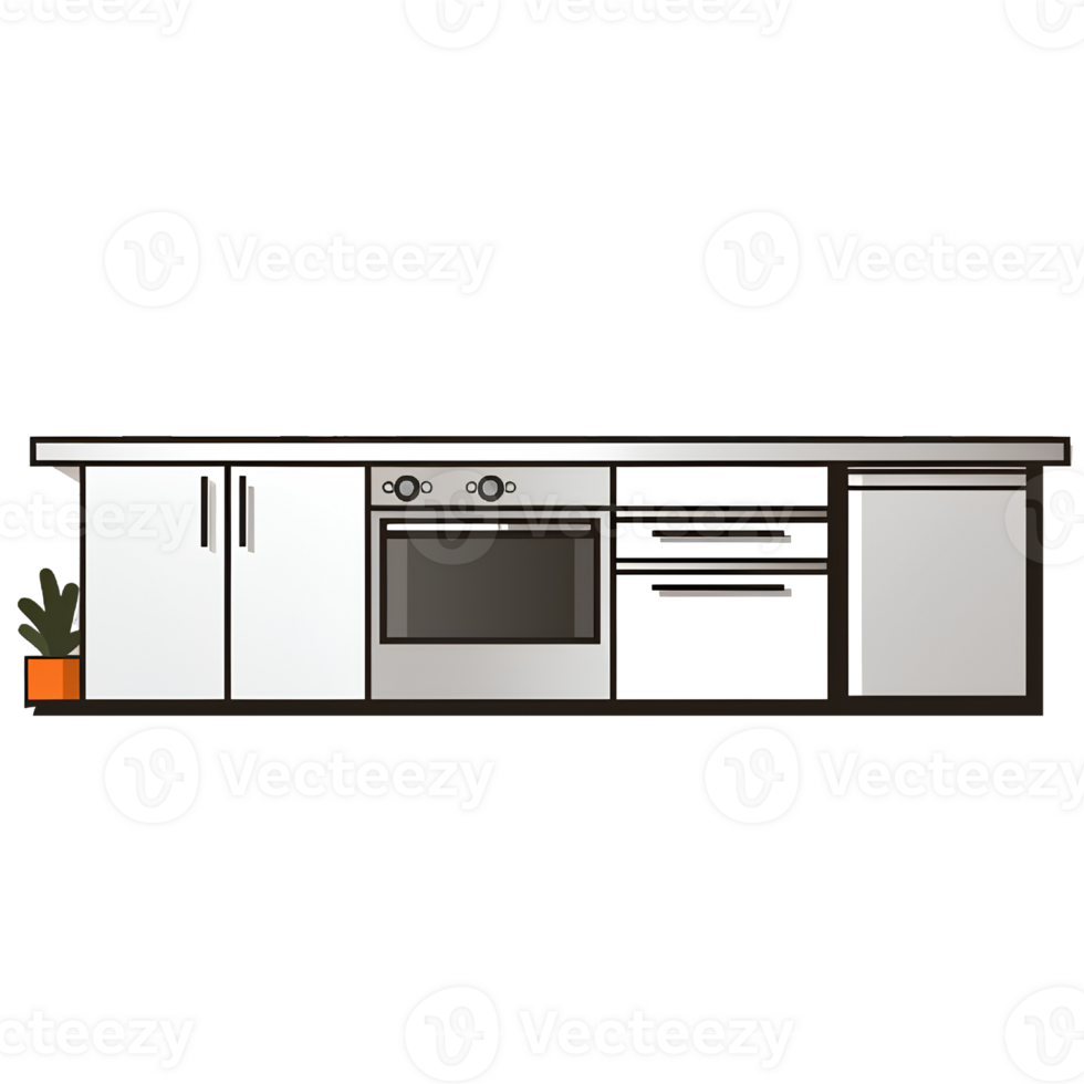 kitchen room interior ai generative png