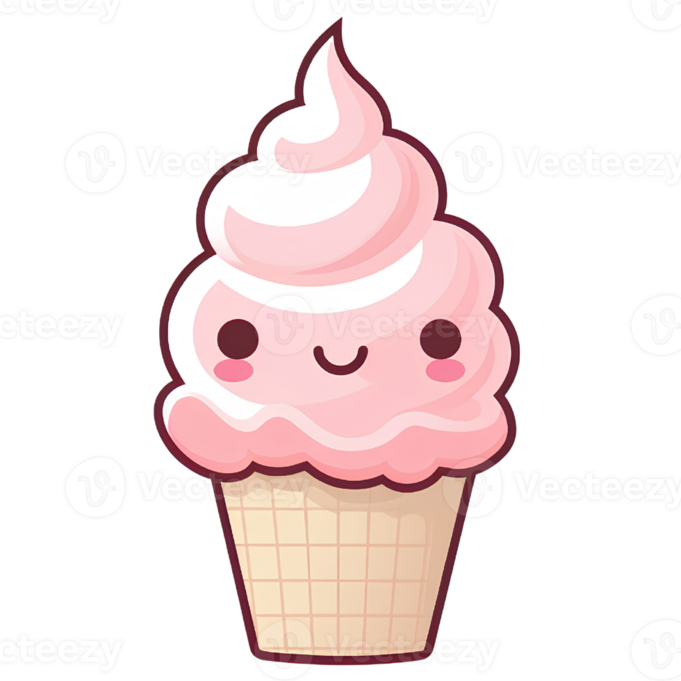 dessert ice-cream illustration ai generative png