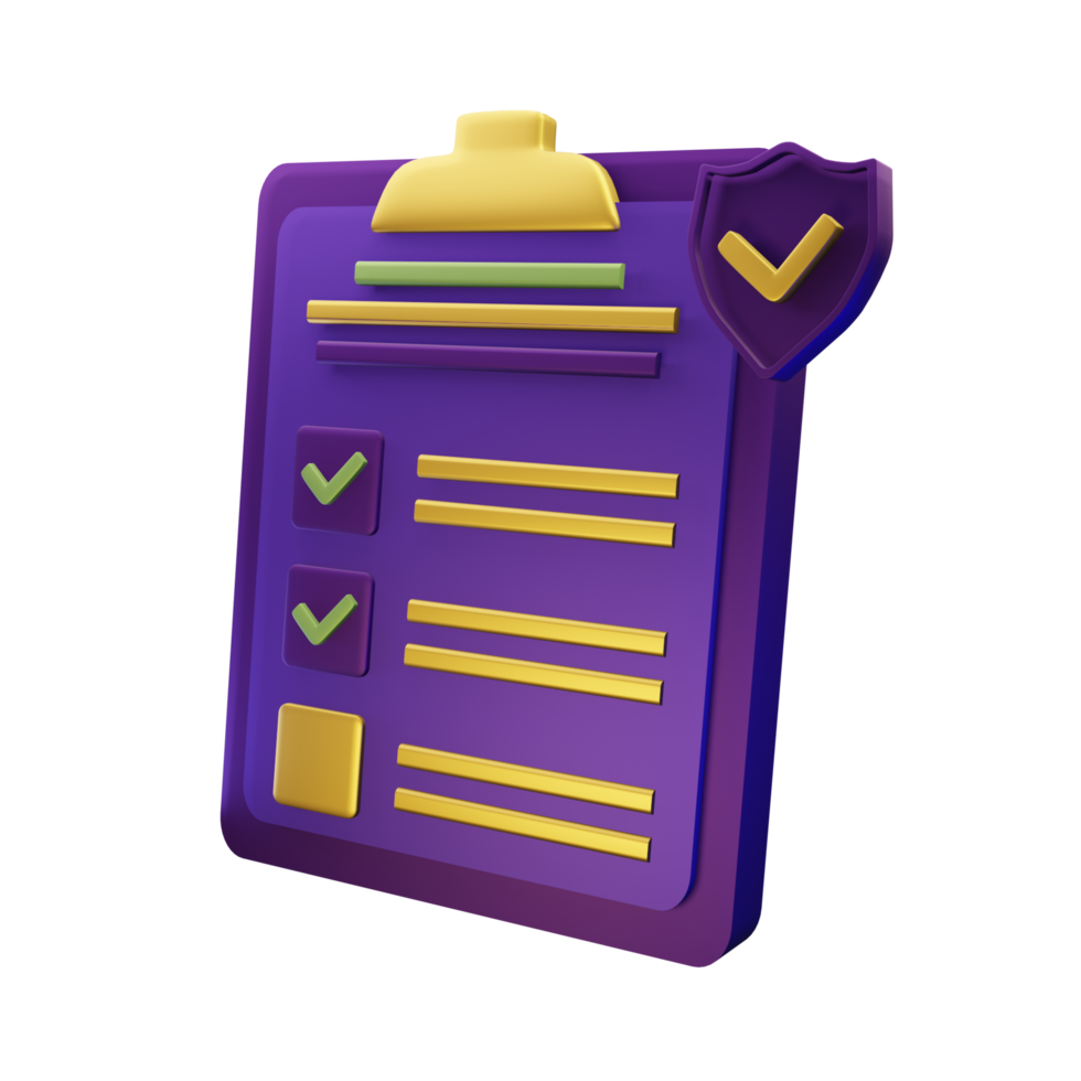 Checklist For Business 3D Icon png