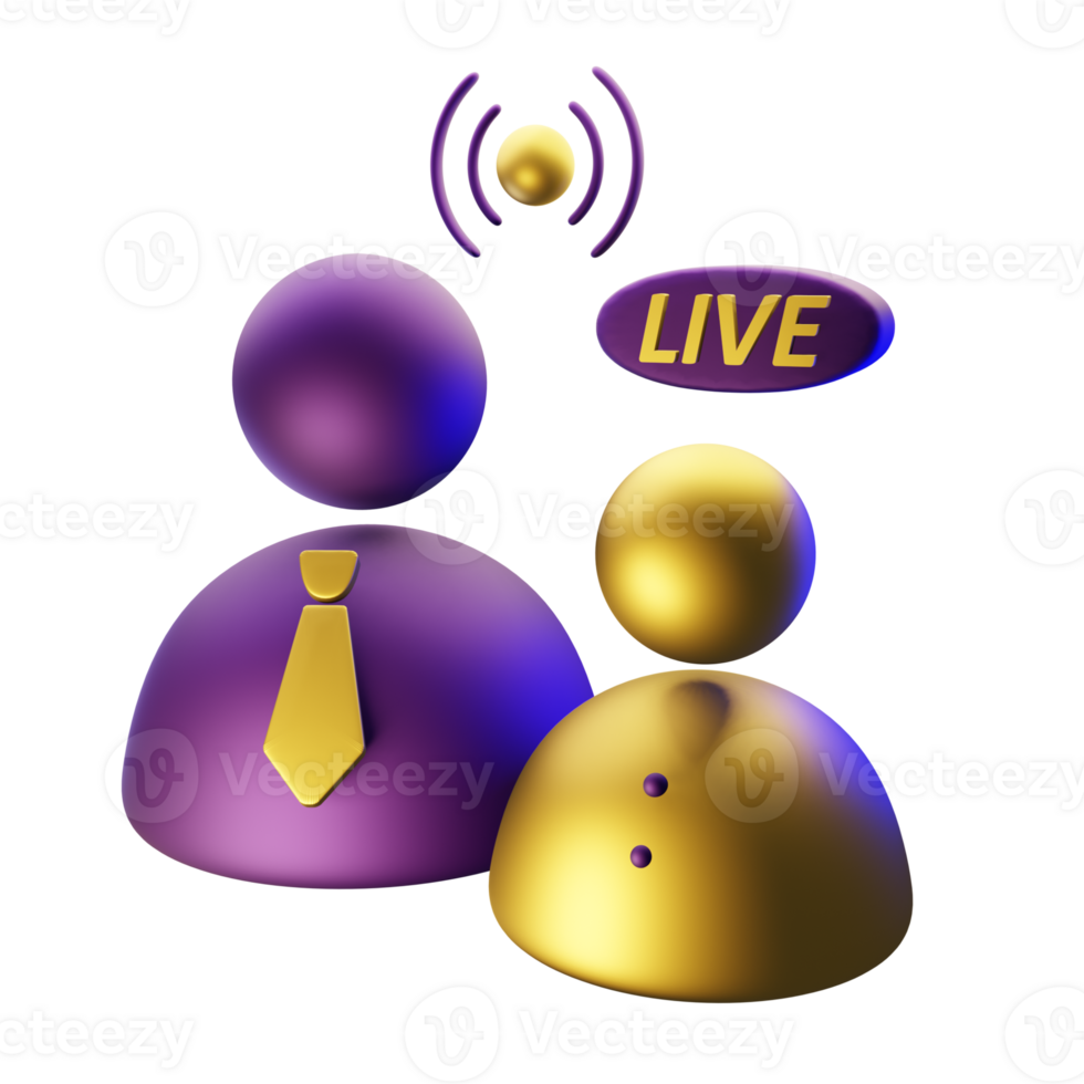 Online Broadcasting For Business 3D Icon png