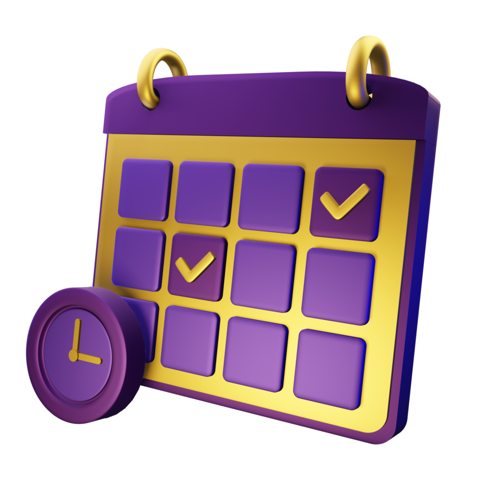 Calendar For Business 3D Icon png