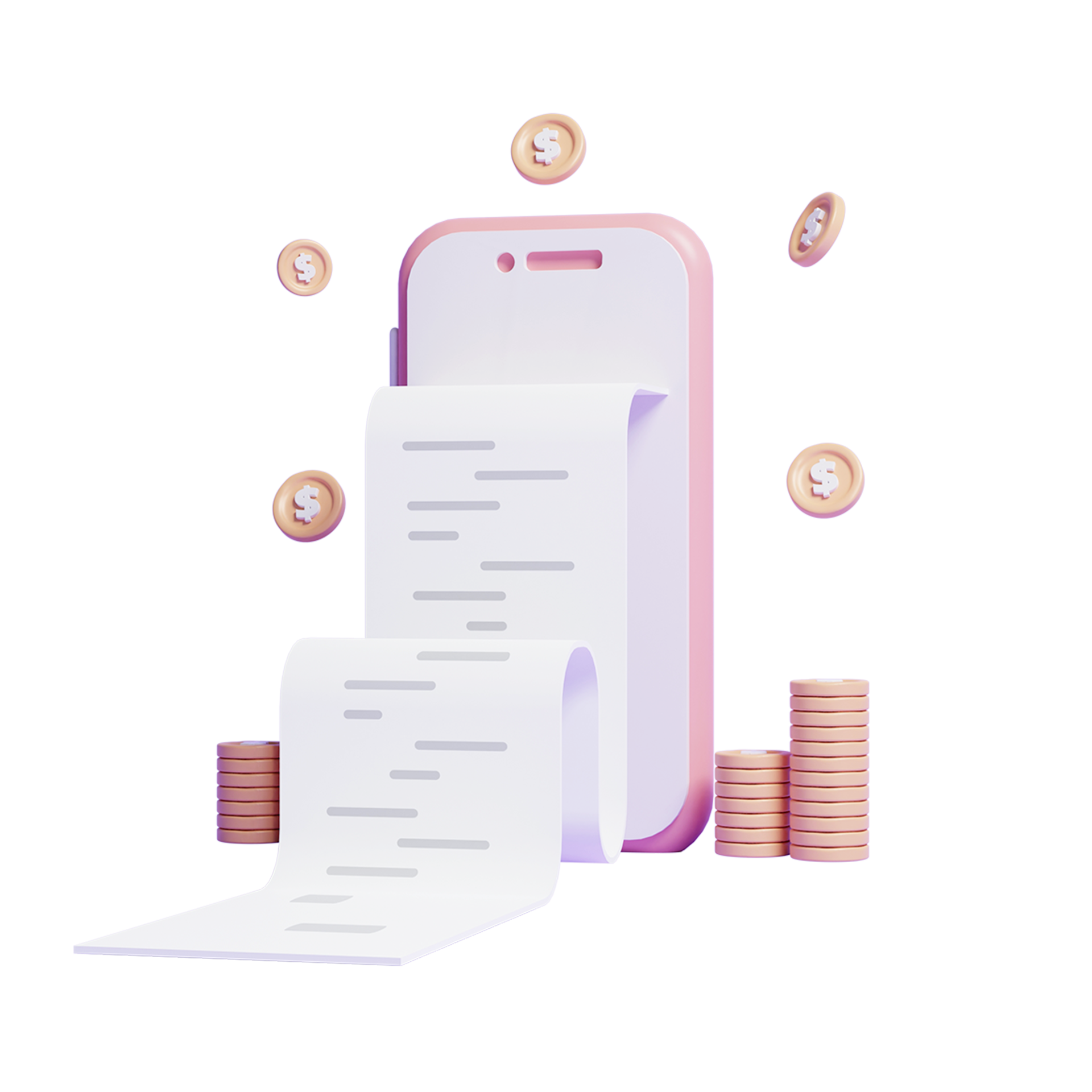 Online Bill Payment Receipt Concept Icon Or 3d Product Bill Payment online-bill-payment-receipt-concept-icon-or-3d-product-bill-payment