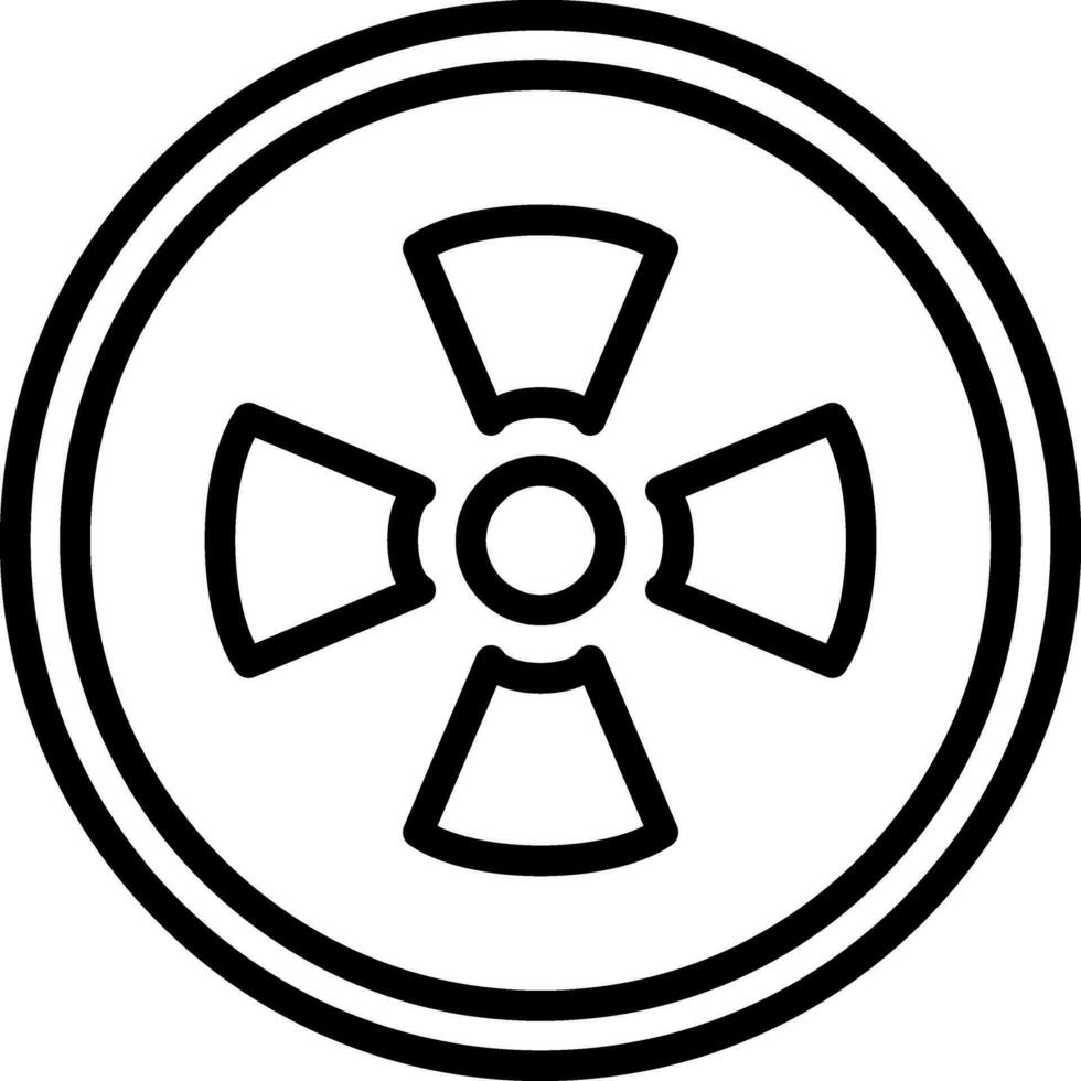 diseño de icono de vector radiactivo
