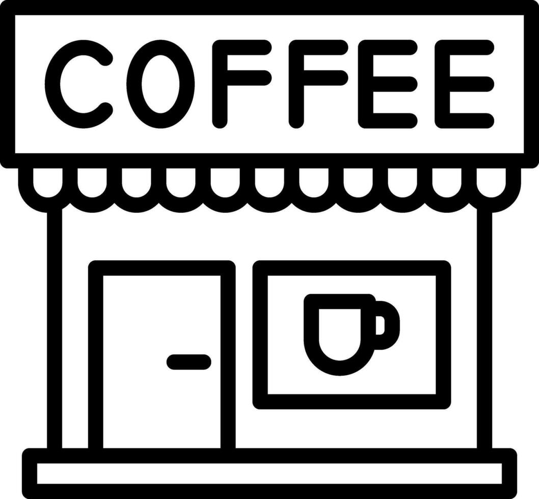 Coffee Shop Vector Icon Design