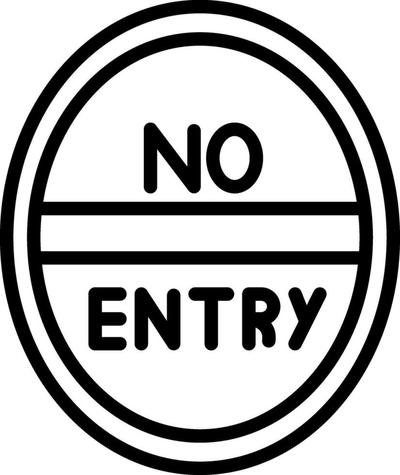 No Entry Vector Icon Design