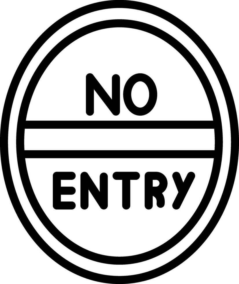 No entrada vector icono diseño