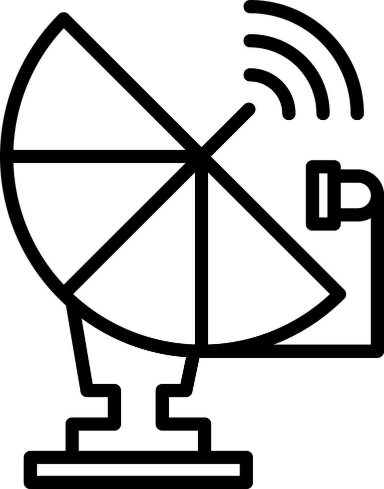 diseño de icono de vector de antena parabólica