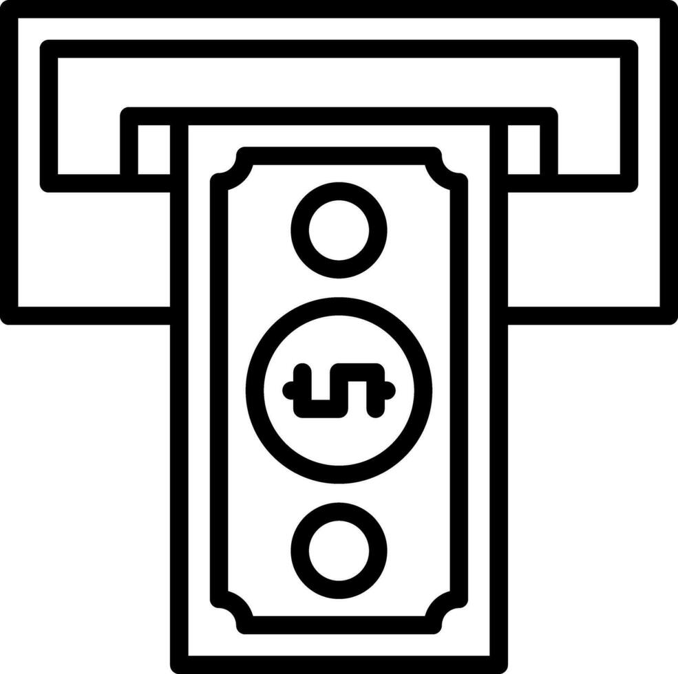 Cash withdrawal Vector Icon Design