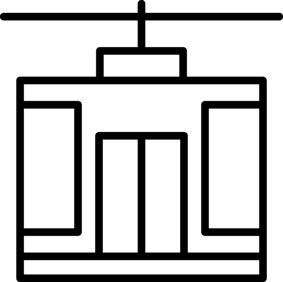 Cable Car Vector Icon Design