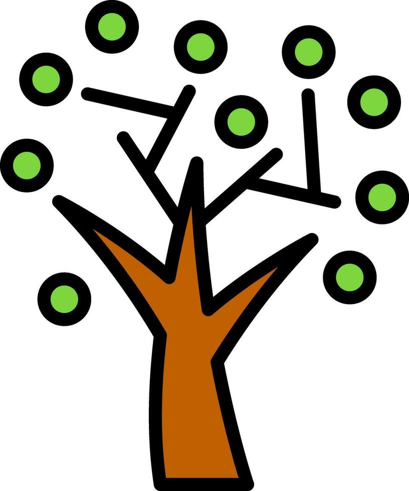 Autumn Tree Vector Icon Design