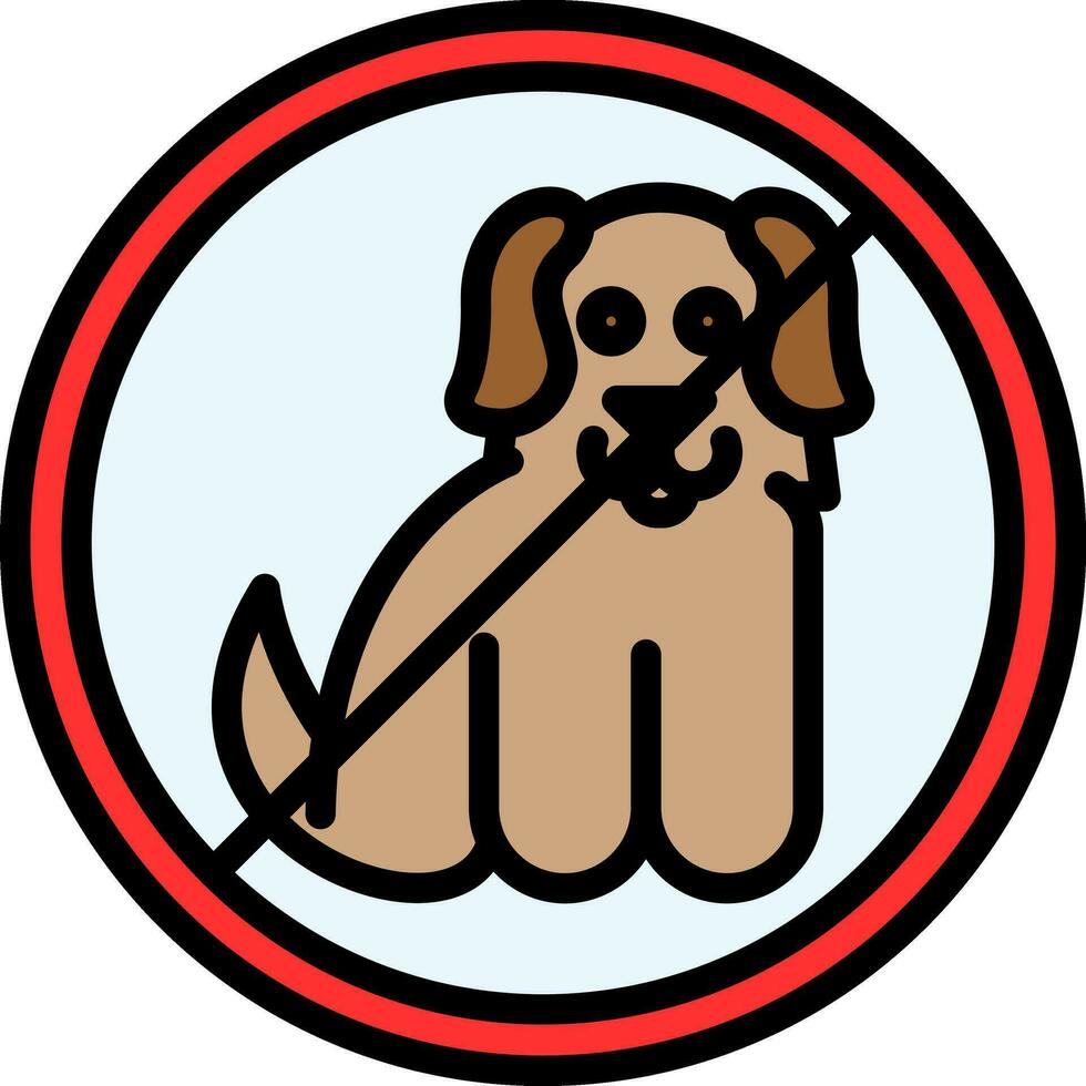 No mascotas permitido vector icono diseño