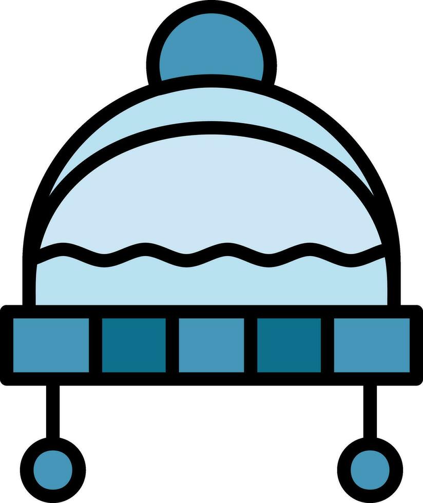 diseño de icono de vector de sombrero de invierno