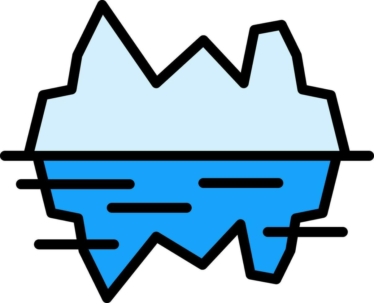 glaciar bahía vector icono diseño