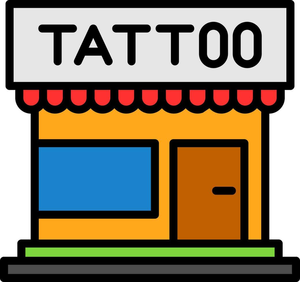 tatuaje estudio vector icono diseño