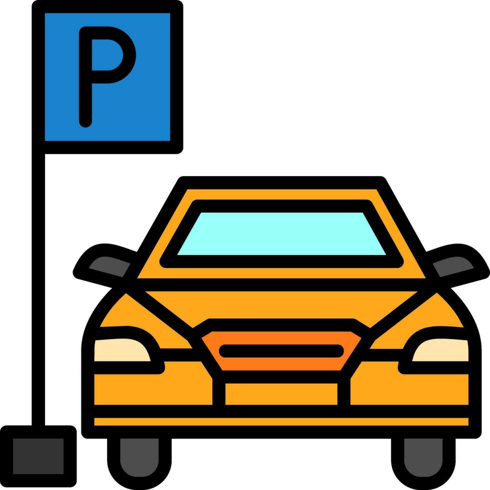 Car parking Vector Icon Design