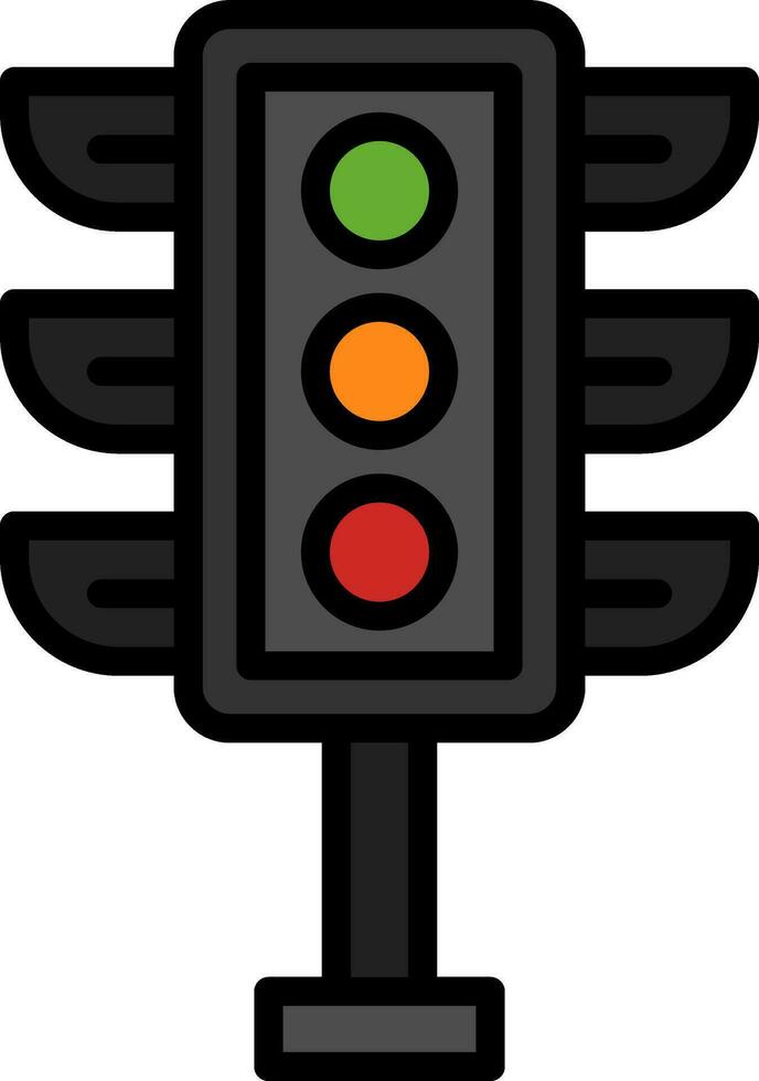 Traffic light Vector Icon Design