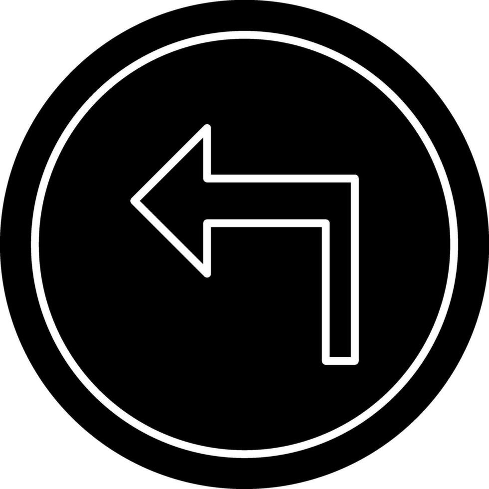 Turn Left Vector Icon Design