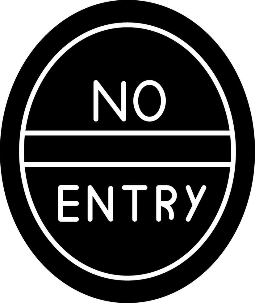 No entrada vector icono diseño