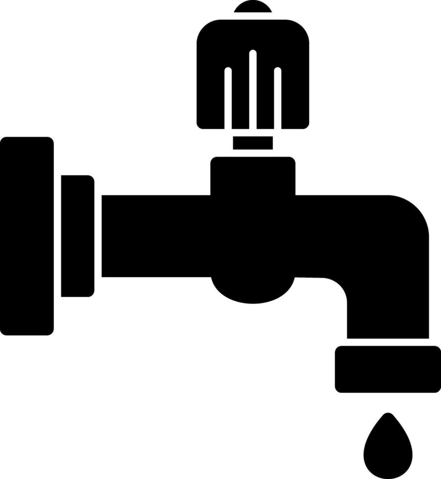 Water faucet Vector Icon Design