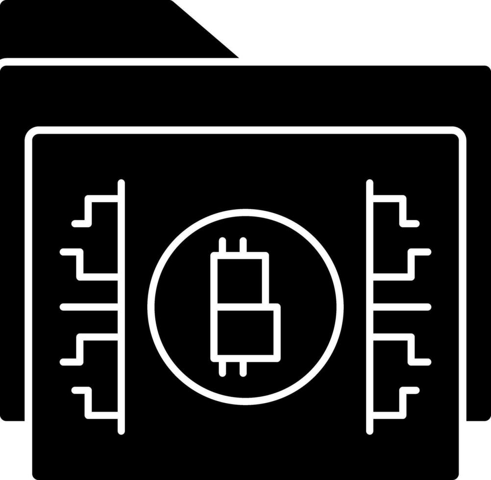 bitcoin almacenamiento vector icono diseño