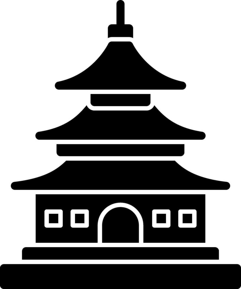 Asian temple Vector Icon Design