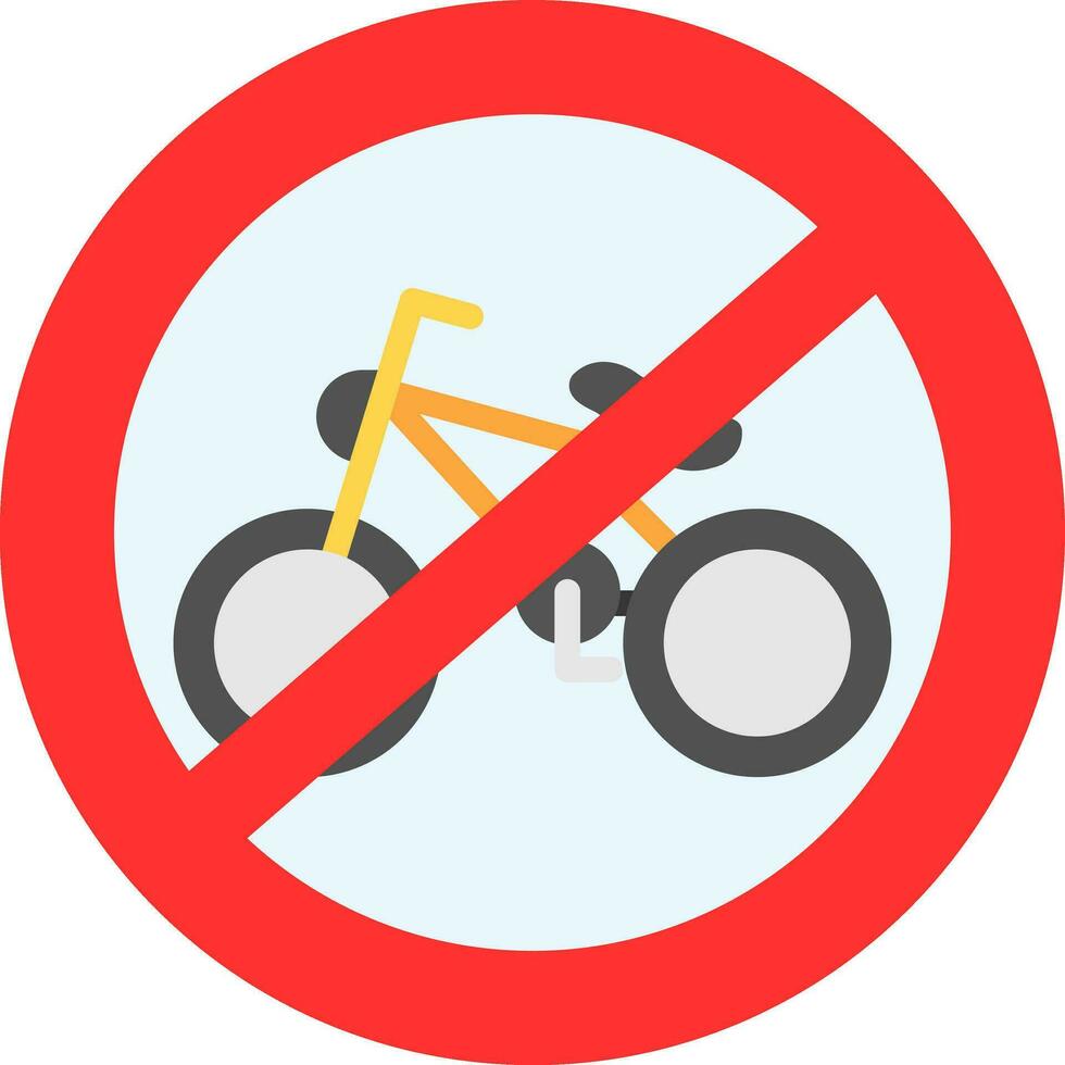 No Motorcycles Vector Icon Design
