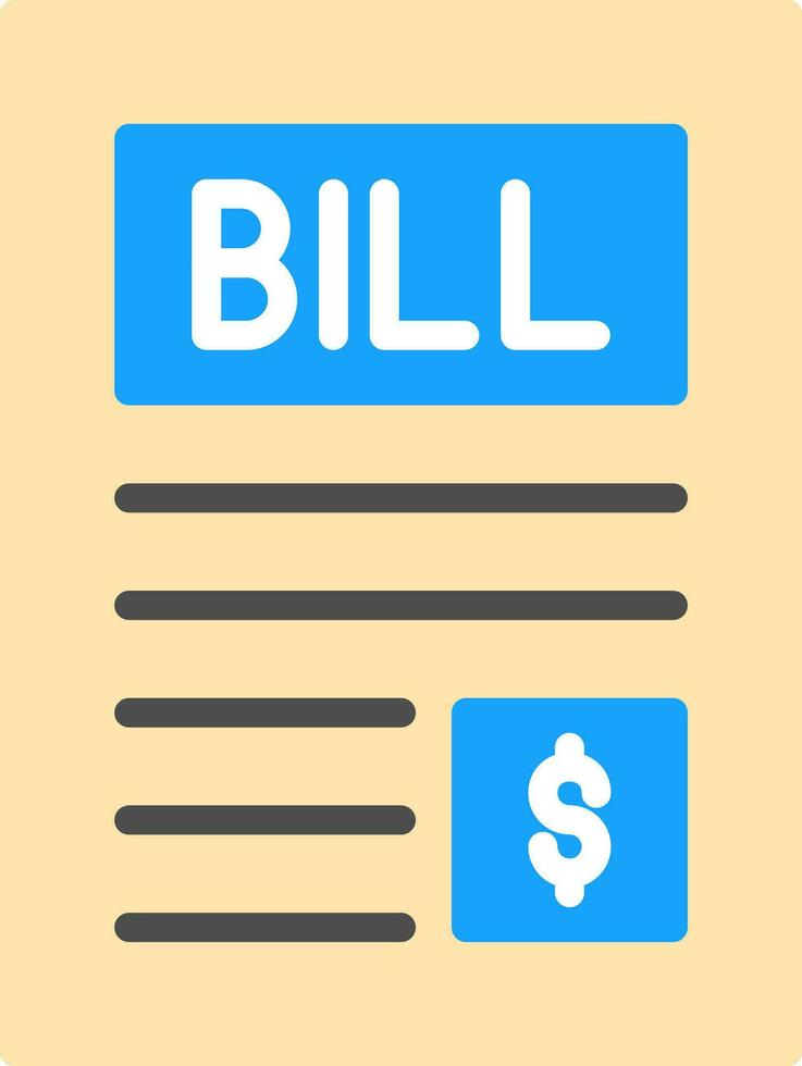Bill Vector Icon Design