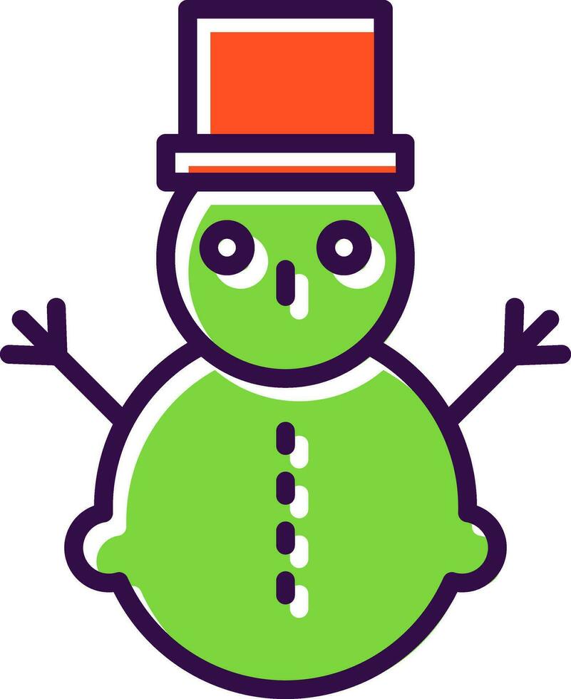 Snowman Vector Icon Design