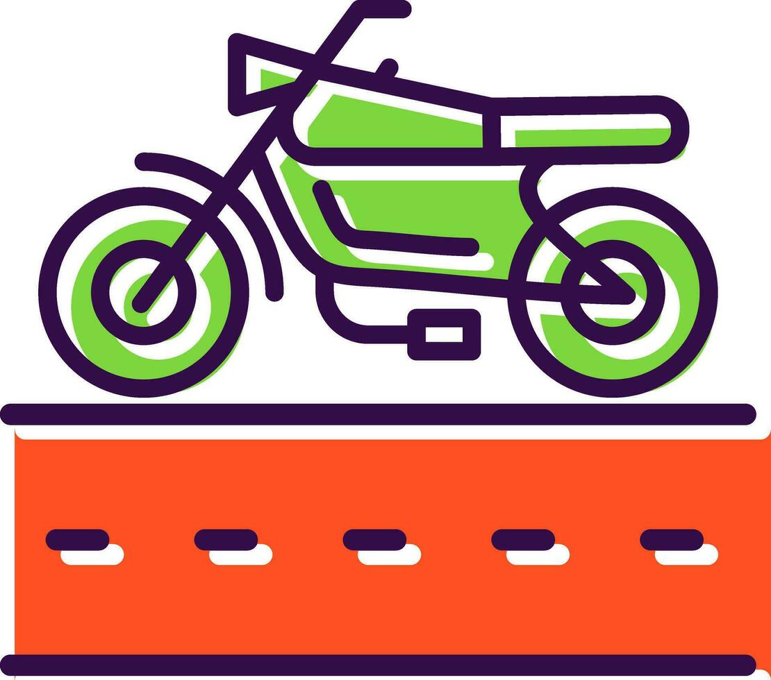 Motorcycle Lane Vector Icon Design